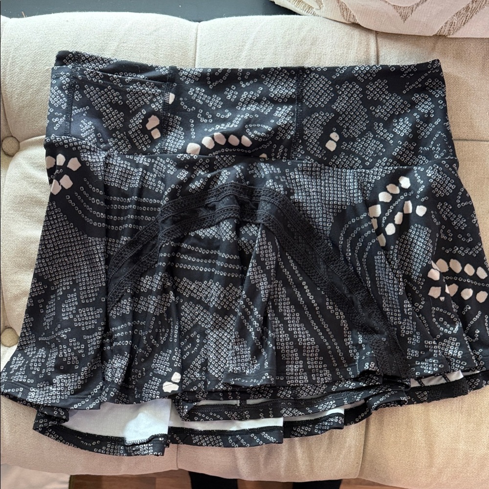 FP Movement Black Printed Athletic Tennis Skirt / Skort